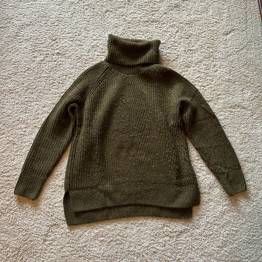 Madewell Forest Green Turtleneck Sweater